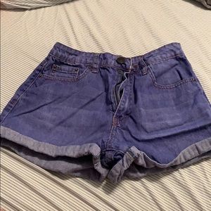 Forever 21 light washed high waisted jean shorts